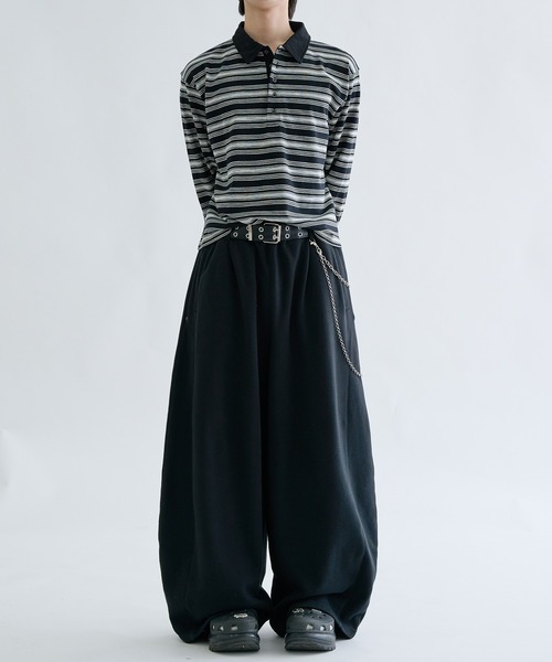 セール】Multi border rugger shirts / マルチボーダーラガーシャツ（T