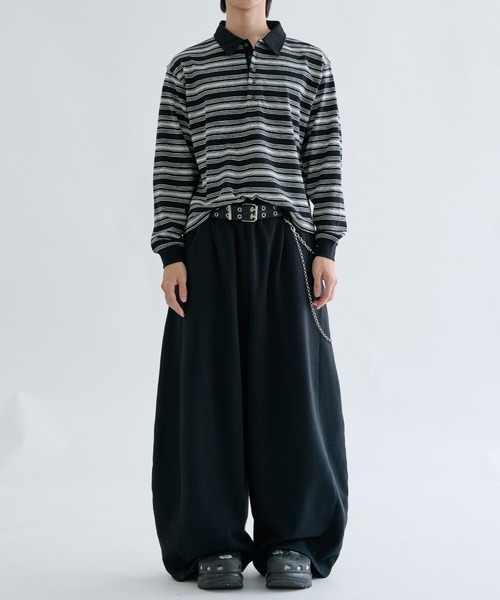 セール】Multi border rugger shirts / マルチボーダーラガーシャツ（T