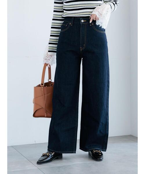 Te chichi(テチチ)の「【EDWIN別注】WIDE FIT DENIM《2026 spring catalog item》(その他パンツ・レディース・ネイビー/サックスブルー・S/M)」の2枚目の写真
