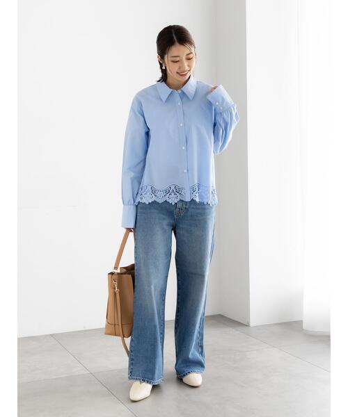 Te chichi(テチチ)の「【EDWIN別注】WIDE FIT DENIM《2026 spring catalog item》(その他パンツ・レディース・ネイビー/サックスブルー・S/M)」の5枚目の写真
