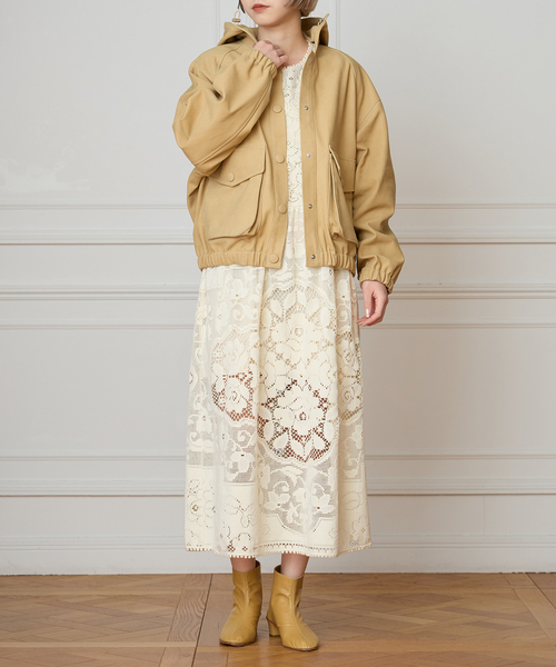 IENA LA BOUCLE（イエナラブークル）の「IENA LA BOUCLE GOATLEATHER HOODIEブルゾン（その他アウター・レディース・ナチュラル・FREE）」の8枚目の写真