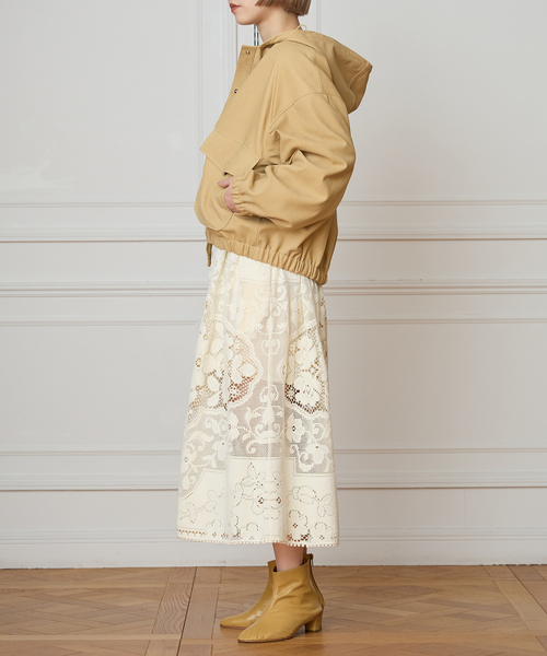 IENA LA BOUCLE（イエナラブークル）の「IENA LA BOUCLE GOATLEATHER HOODIEブルゾン（その他アウター・レディース・ナチュラル・FREE）」の9枚目の写真