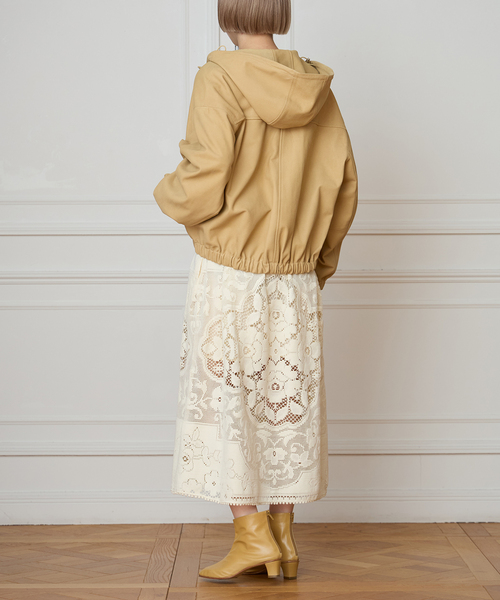 IENA LA BOUCLE（イエナラブークル）の「IENA LA BOUCLE GOATLEATHER HOODIEブルゾン（その他アウター・レディース・ナチュラル・FREE）」の10枚目の写真