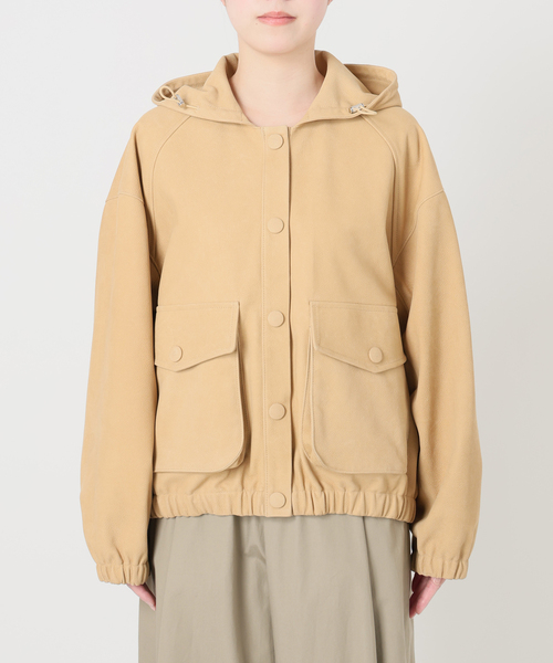 IENA LA BOUCLE（イエナラブークル）の「IENA LA BOUCLE GOATLEATHER HOODIEブルゾン（その他アウター・レディース・ナチュラル・FREE）」の12枚目の写真