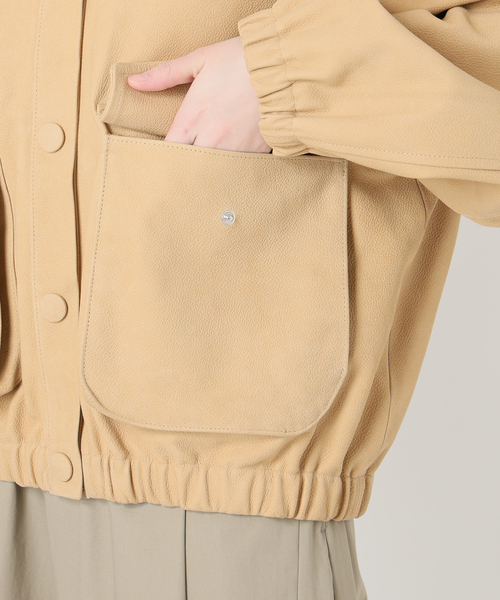 IENA LA BOUCLE（イエナラブークル）の「IENA LA BOUCLE GOATLEATHER HOODIEブルゾン（その他アウター・レディース・ナチュラル・FREE）」の18枚目の写真