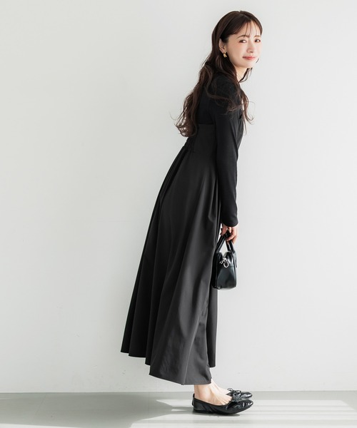 coca（coca）（コカ）の「ドッキングワンピース（ワンピース・レディース・ブラック・L/M）」の3枚目の写真