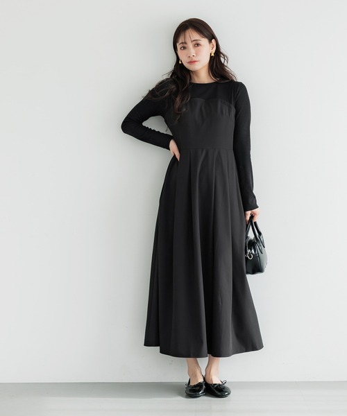 coca（coca）（コカ）の「ドッキングワンピース（ワンピース・レディース・ブラック・L/M）」の2枚目の写真