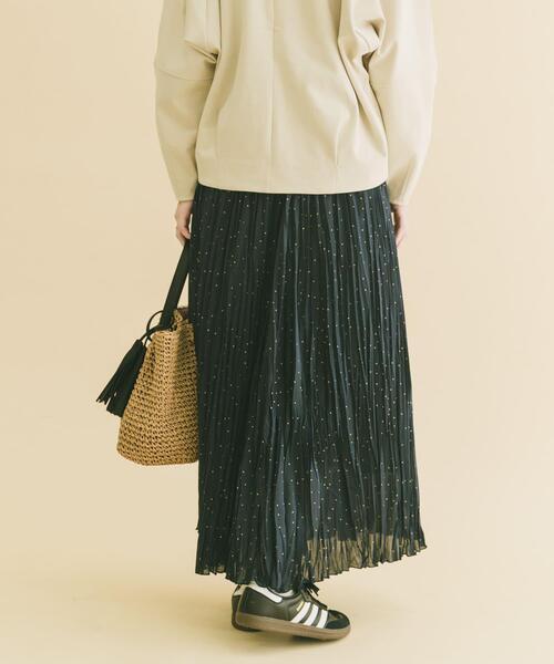 ITEMS URBANRESEARCH（アイテムズ アーバンリサーチ）の「ラメドットプリーツスカート（スカート・レディース・ネイビー/ブラウン・FREE）」の5枚目の写真