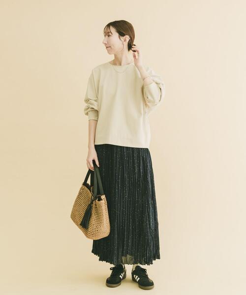 ITEMS URBANRESEARCH（アイテムズ アーバンリサーチ）の「ラメドットプリーツスカート（スカート・レディース・ネイビー/ブラウン・FREE）」の7枚目の写真