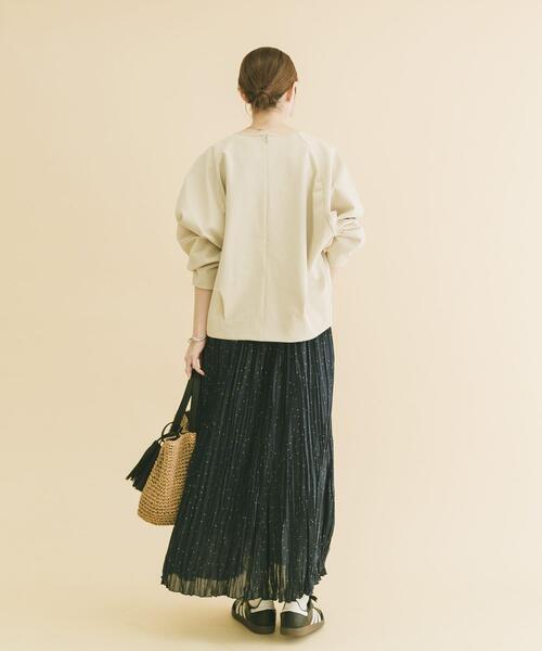 ITEMS URBANRESEARCH（アイテムズ アーバンリサーチ）の「ラメドットプリーツスカート（スカート・レディース・ネイビー/ブラウン・FREE）」の9枚目の写真