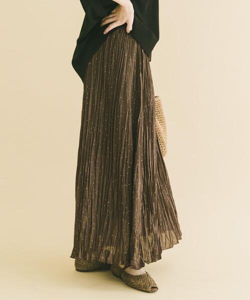 ITEMS URBANRESEARCH（アイテムズ アーバンリサーチ）の「ラメドットプリーツスカート（スカート・レディース・ネイビー/ブラウン・FREE）」の13枚目の写真