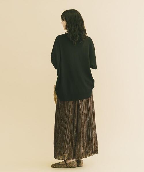 ITEMS URBANRESEARCH（アイテムズ アーバンリサーチ）の「ラメドットプリーツスカート（スカート・レディース・ネイビー/ブラウン・FREE）」の14枚目の写真