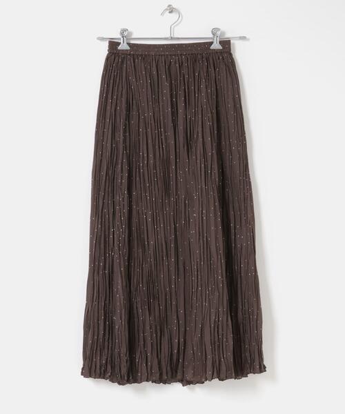 ITEMS URBANRESEARCH（アイテムズ アーバンリサーチ）の「ラメドットプリーツスカート（スカート・レディース・ネイビー/ブラウン・FREE）」の17枚目の写真