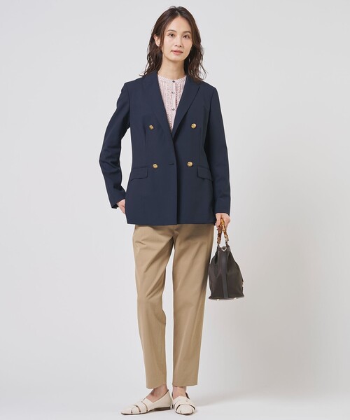 J.PRESS（ジェイプレス）の「麻シェルドライ テーパード パンツ（その他パンツ・レディース・ダークブラウン系/黄土色系/ネイビー系/アイボリー系・T17/T15/T13）」の19枚目の写真