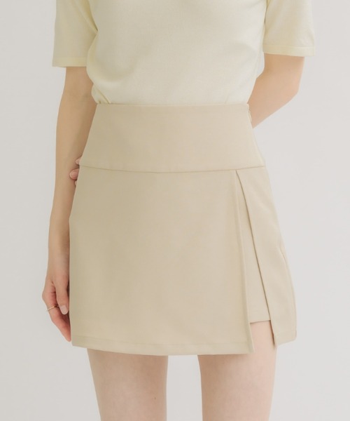 NEUNA（ヌナ）の「グレイスラップミニスカパン（スカート・レディース・ブラック/アイボリー・LARGE/MEDIUM）」の2枚目の写真