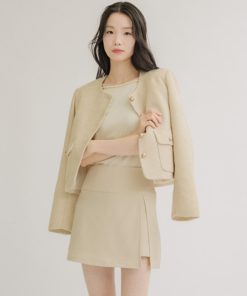 NEUNA（ヌナ）の「グレイスラップミニスカパン（スカート・レディース・ブラック/アイボリー・LARGE/MEDIUM）」の18枚目の写真