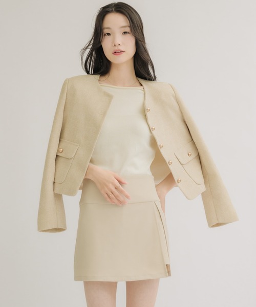 NEUNA（ヌナ）の「グレイスラップミニスカパン（スカート・レディース・ブラック/アイボリー・LARGE/MEDIUM）」の19枚目の写真