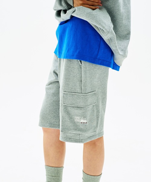 FIRST DOWN（ファーストダウン）の「スウェット カーゴショーツ（その他パンツ・メンズ・ブラック/杢グレー・L/XL/M）」の2枚目の写真