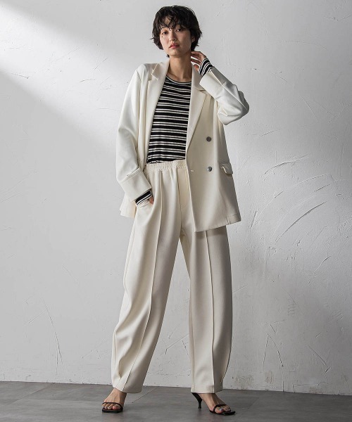 MAYSON GREY（メイソングレイ）の「【えらべるSETUP】叶えるイージーカーブパンツ≪手洗い可能≫（その他パンツ・レディース・ブラック/オフホワイト・M）」の11枚目の写真