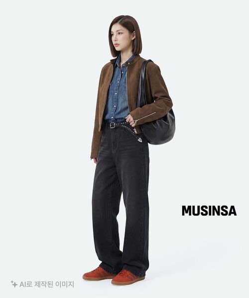 MUSINSA STANDARD WOMAN（ムシンサスタンダードウーマン）の「ウィメンズ シンセティックスエード レーサージャケット [ブラウン]（ライダースジャケット・レディース・その他・X-SMALL/SMALL/MEDIUM/LARGE）」の18枚目の写真