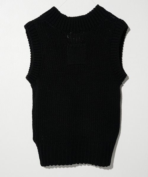 OUAT(オーユーエーティー)の「【OUAT】META KNIT VEST(ベスト・メンズ・ブラック・3/2)」の2枚目の写真