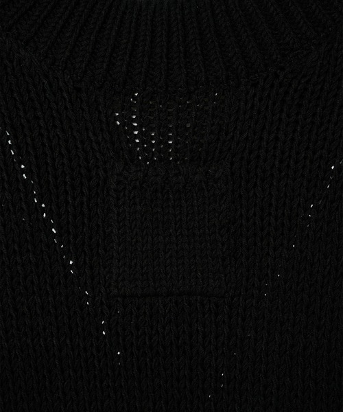 OUAT(オーユーエーティー)の「【OUAT】META KNIT VEST(ベスト・メンズ・ブラック・3/2)」の3枚目の写真