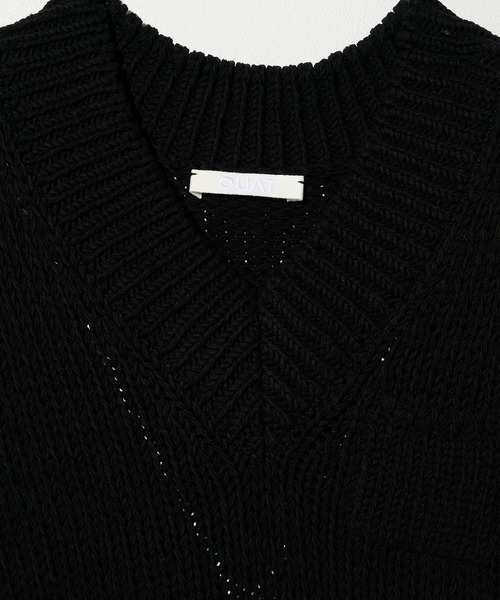 OUAT(オーユーエーティー)の「【OUAT】META KNIT VEST(ベスト・メンズ・ブラック・3/2)」の5枚目の写真