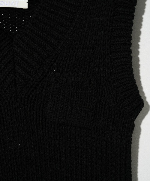 OUAT(オーユーエーティー)の「【OUAT】META KNIT VEST(ベスト・メンズ・ブラック・3/2)」の6枚目の写真