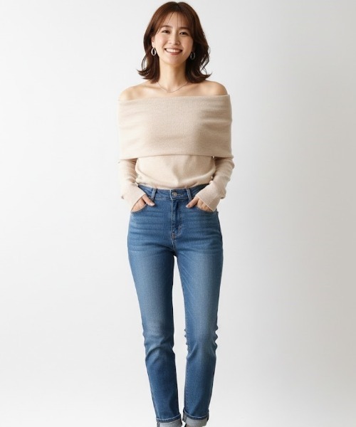 Lana821(ラナハニー)の「ドレープタートルネックニット(ニット/セーター・レディース・アイボリー/ブラック/ベージュ/グレー/ブラウン・FREE)」の1枚目の写真