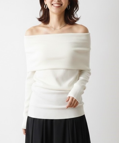 Lana821(ラナハニー)の「ドレープタートルネックニット(ニット/セーター・レディース・アイボリー/ブラック/ベージュ/グレー/ブラウン・FREE)」の2枚目の写真