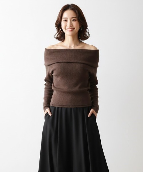 Lana821(ラナハニー)の「ドレープタートルネックニット(ニット/セーター・レディース・アイボリー/ブラック/ベージュ/グレー/ブラウン・FREE)」の17枚目の写真