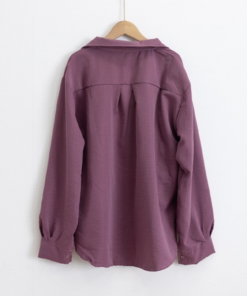 Miniministore(ミニミニストア)の「レイヤード風シャツブラウスベルト付き春服(シャツ/ブラウス・レディース・ブラック/プラム/ミント/ホワイト・FREE)」の8枚目の写真