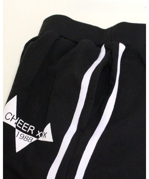CHEER（チアー）の「サイドラインスリムフィットスウェットパンツ（スウェットパンツ・レディース・ホワイト/ブラック・S/M/L）」の3枚目の写真