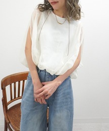 【トレンドライクな1枚】オーガンジーバルーンプルオーバー