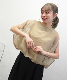 【トレンドライクな1枚】オーガンジーバルーンプルオーバー