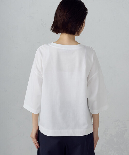 COMME CA ISM(コムサイズム)の「【接触冷感】7分袖 カットソー(Tシャツ/カットソー・レディース・ネイビー/サックスブルー/ホワイト・LARGE/MEDIUM)」の19枚目の写真