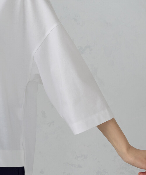 COMME CA ISM(コムサイズム)の「【接触冷感】7分袖 カットソー(Tシャツ/カットソー・レディース・ネイビー/サックスブルー/ホワイト・LARGE/MEDIUM)」の21枚目の写真