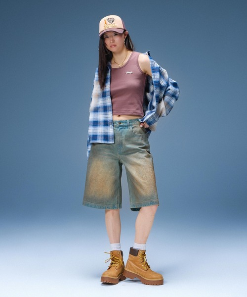 X-girl（エックスガール）の「I LOVE X-GIRL TRUCKER CAP（キャップ・レディース・ブラック/ブラウン/ピンク・ONE SIZE）」の12枚目の写真