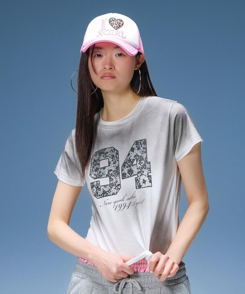 X-girl（エックスガール）の「I LOVE X-GIRL TRUCKER CAP（キャップ・レディース・ブラック/ブラウン/ピンク・ONE SIZE）」の13枚目の写真