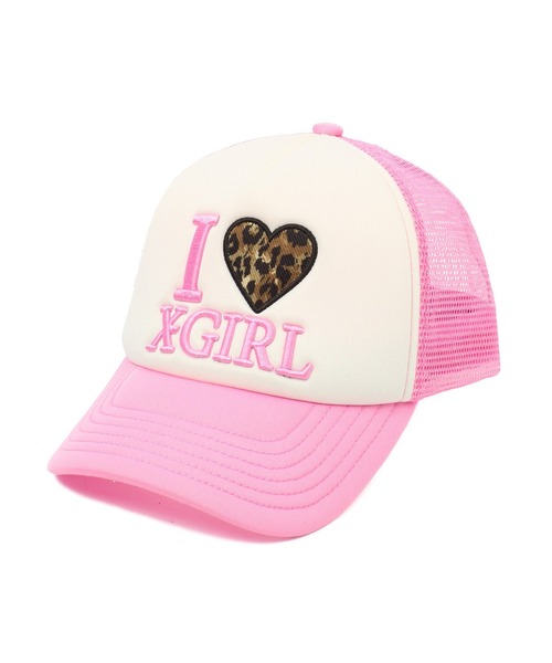 X-girl（エックスガール）の「I LOVE X-GIRL TRUCKER CAP（キャップ・レディース・ブラック/ブラウン/ピンク・ONE SIZE）」の19枚目の写真