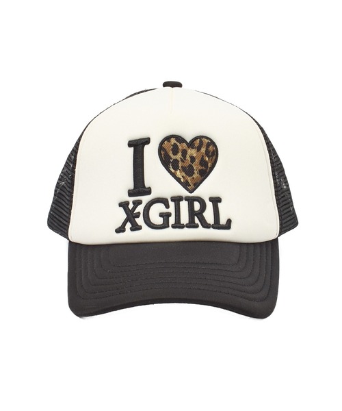 X-girl（エックスガール）の「I LOVE X-GIRL TRUCKER CAP（キャップ・レディース・ブラック/ブラウン/ピンク・ONE SIZE）」の21枚目の写真