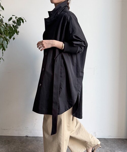 DouDou（ドゥドゥ）の「サークルリブコート（その他アウター・レディース・ブラック/ベージュ・FREE）」の14枚目の写真