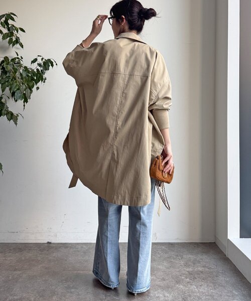 DouDou（ドゥドゥ）の「サークルリブコート（その他アウター・レディース・ブラック/ベージュ・FREE）」の20枚目の写真