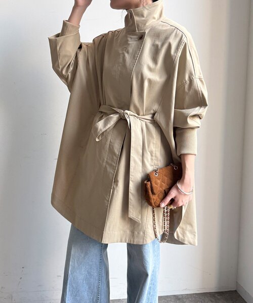 DouDou（ドゥドゥ）の「サークルリブコート（その他アウター・レディース・ブラック/ベージュ・FREE）」の22枚目の写真