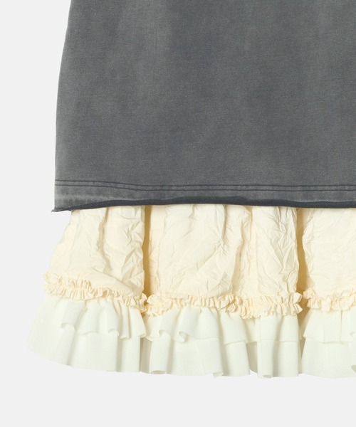 LE CIEL BLEU（ルシェルブルー）の「ウォッシュドスウェットスカートラッフルヘム / Washed Sweat Skirt Ruffle Hem（スカート・レディース・ブラック/グレー・36/38/34）」の19枚目の写真