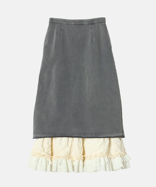 LE CIEL BLEU（ルシェルブルー）の「ウォッシュドスウェットスカートラッフルヘム / Washed Sweat Skirt Ruffle Hem（スカート・レディース・ブラック/グレー・36/38/34）」の17枚目の写真
