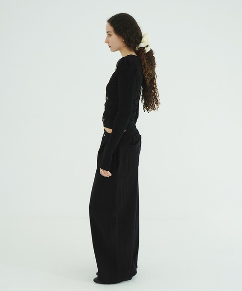 CLANE(クラネ)の「LAYERED TULLE RIBBON CUT TOPS(Tシャツ/カットソー・レディース・アイボリー/ブラック/グレー・1/2)」の22枚目の写真