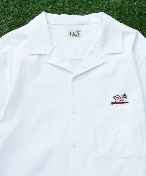 The Endless Summer（エンドレスサマー）の「TES COMFORT SHIRT / 半袖シャツ（シャツ/ブラウス・メンズ・チャコール/サックスブルー/ブラック/ホワイト・X-LARGE/LARGE/MEDIUM/SMALL）」の19枚目の写真