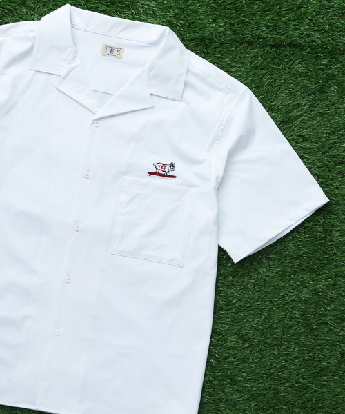 The Endless Summer（エンドレスサマー）の「TES COMFORT SHIRT / 半袖シャツ（シャツ/ブラウス・メンズ・チャコール/サックスブルー/ブラック/ホワイト・X-LARGE/LARGE/MEDIUM/SMALL）」の21枚目の写真