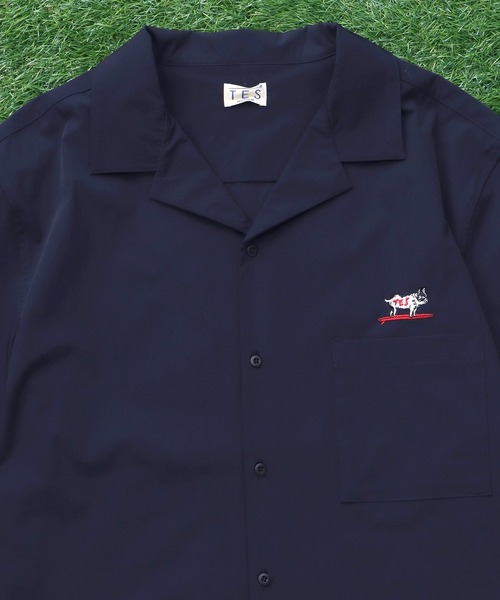 The Endless Summer（エンドレスサマー）の「TES COMFORT SHIRT / 半袖シャツ（シャツ/ブラウス・メンズ・チャコール/サックスブルー/ブラック/ホワイト・X-LARGE/LARGE/MEDIUM/SMALL）」の17枚目の写真